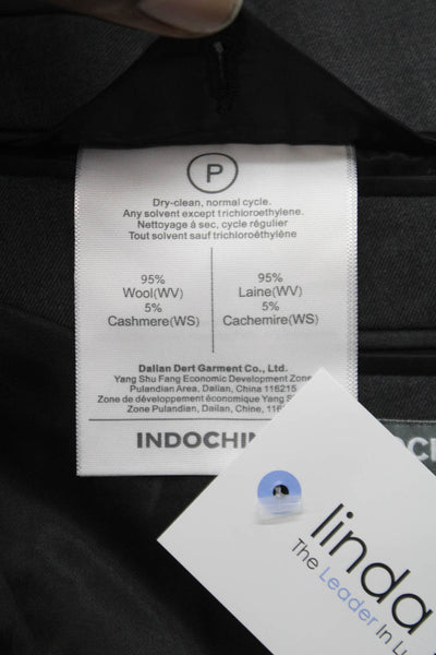 Indochino Mens Gray Wool Button Blazer Size 42