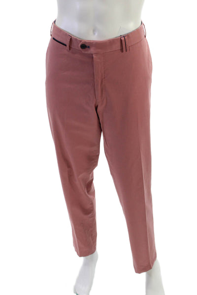 Hiltl Mens Pink Cotton Chino Pants Button Closure Size 54