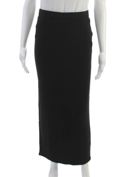 ATM Womens Black Maxi Skirt Pull On Long Modal Spandex Petite Size S