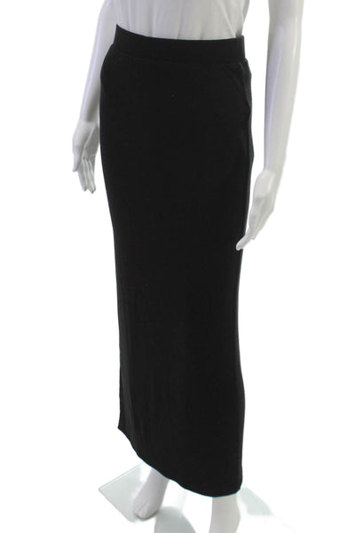 ATM Womens Black Maxi Skirt Pull On Long Modal Spandex Petite Size S