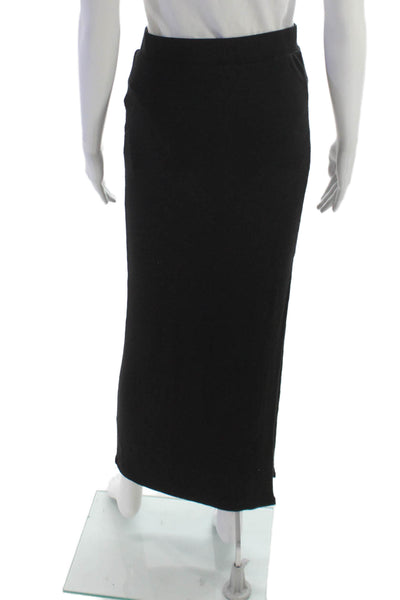 ATM Womens Black Maxi Skirt Pull On Long Modal Spandex Petite Size S