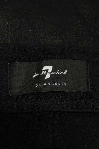 7 For All Mankind Women Black High Rise Jogger Pants Cotton Blend Size 26