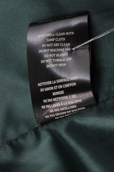 Blank NYC Womens Green Button Long Sleeve Jacket Polyurethane Size S