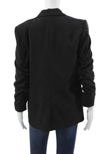 Generation Love Womens Black Button Blazer 3/4 Sleeve Size S
