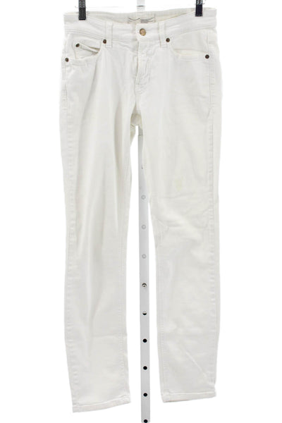 Cambio Womens Skinny Jeans White Denim Size 26