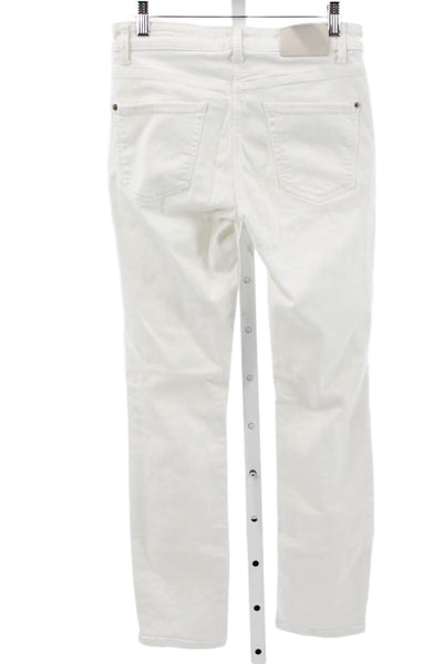 Cambio Womens Skinny Jeans White Denim Size 26