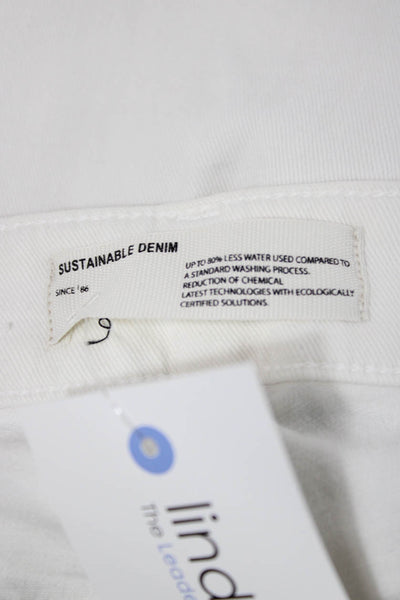 Cambio Womens Skinny Jeans White Denim Size 26