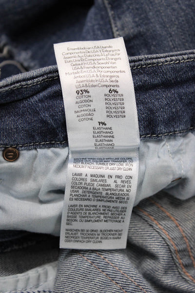 Mother Womens Skinny Blue Cotton Jeans Mid Rise Size 26
