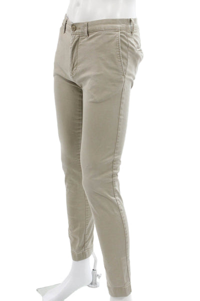 J Crew Mens Beige Chino Pants Cotton Button Closure Inseam 32 Size 29
