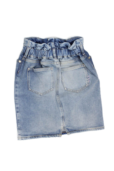 Scotch & Soda Girls Button Fly Knee Length Denim Skirt Blue Size 10