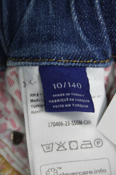 Scotch & Soda Girls Button Fly Knee Length Denim Skirt Blue Size 10