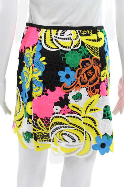 Le Superbe Womens Straight Pencil Skirt Multicolor Polyester Knee Length Size 4