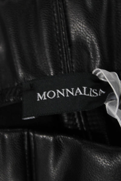 Monnalisa Women Black Ankle Leggings Size S