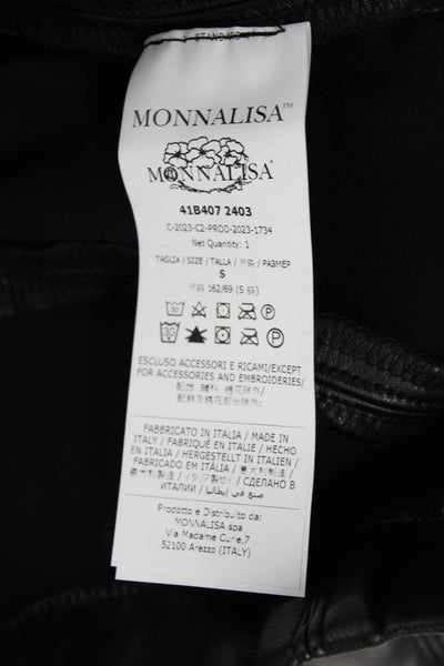 Monnalisa Women Black Ankle Leggings Size S