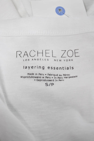 Rachel Zoe Women Basic White Round Neck Tank Top Sleeveless Size S