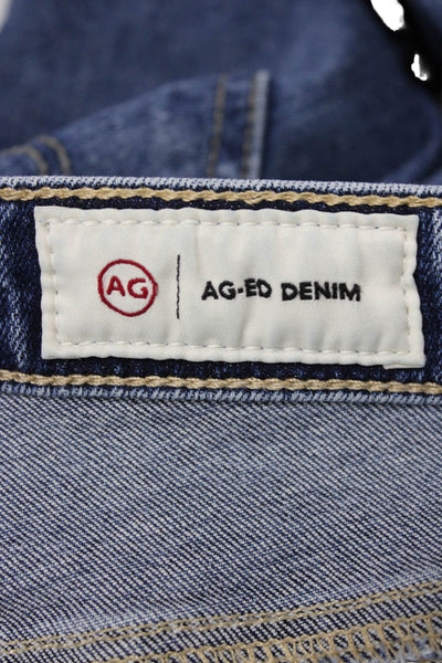 AG Adriano Goldschmied Women Skinny Blue Jeans Cotton Blend Mid Rise Size 27