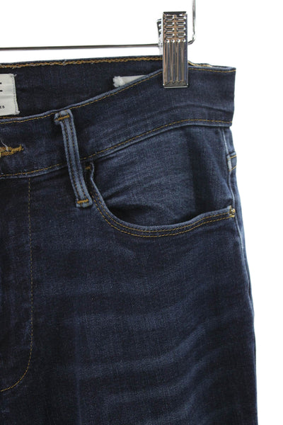 Frame Denim Womens Skinny Jeans Blue High Rise Button Size 27