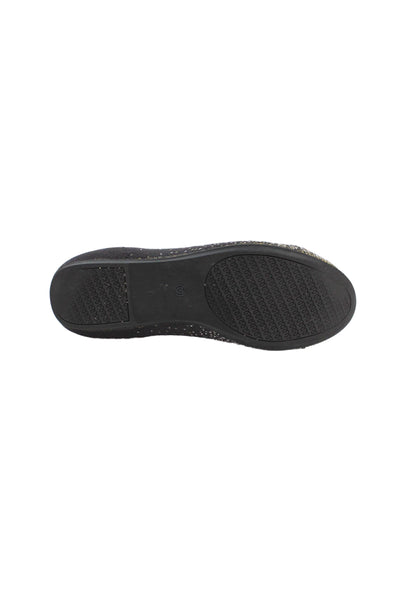 Rothys Womens Slip On Round Toe Knit Ballet Flats Black Gray Size 8