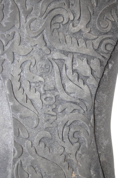 Naot Womens Metallic Leather Strappy Sandals Silver Tone Size 8