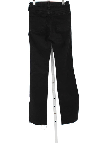 Joes Women Flared Jeans Black Mid Rise Cotton Blend Size 24