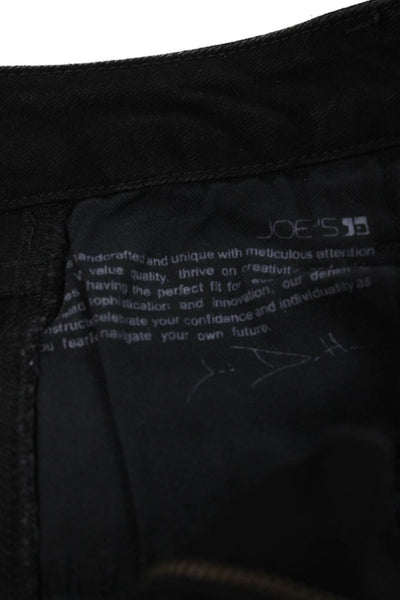Joes Women Flared Jeans Black Mid Rise Cotton Blend Size 24