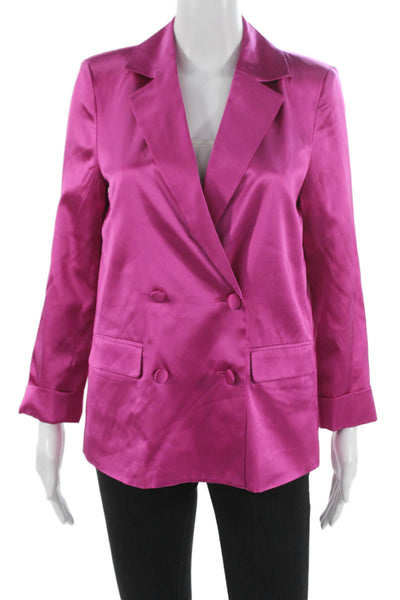 Cami NYC Womens Pink Silk Basic Blazer Button Long Sleeve Size XS