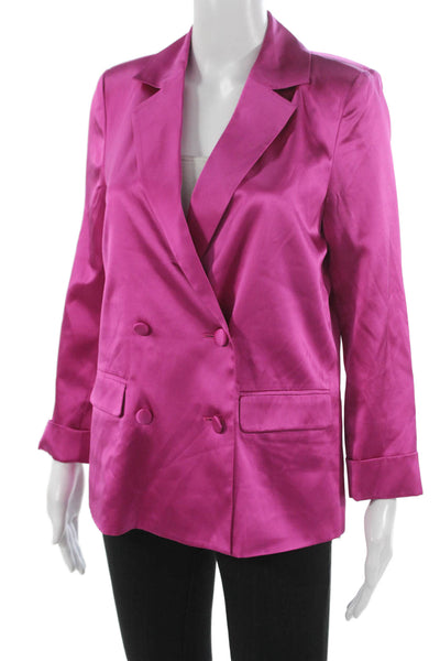 Cami NYC Womens Pink Silk Basic Blazer Button Long Sleeve Size XS