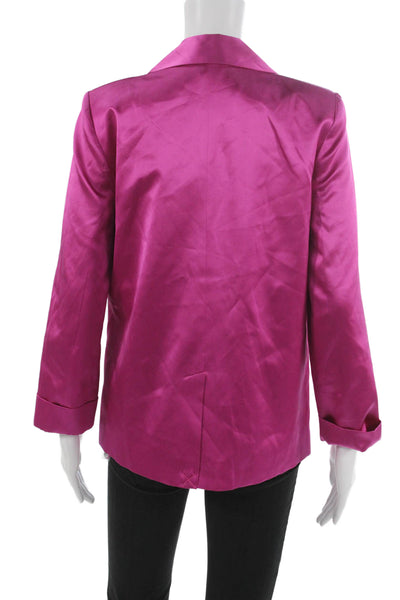 Cami NYC Womens Pink Silk Basic Blazer Button Long Sleeve Size XS