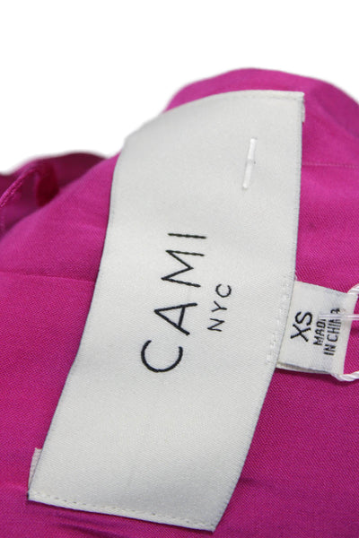 Cami NYC Womens Pink Silk Basic Blazer Button Long Sleeve Size XS