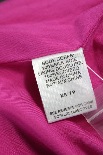 Cami NYC Womens Pink Silk Basic Blazer Button Long Sleeve Size XS