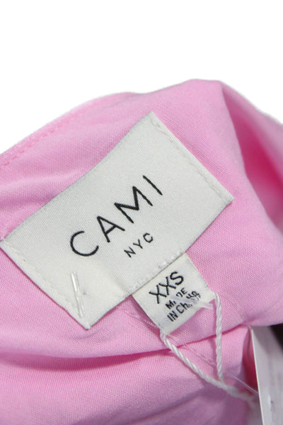 Cami NYC Womens Silk Cowl Neck Camisole Pink Size 2XS
