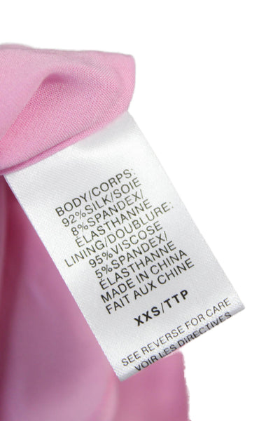 Cami NYC Womens Silk Cowl Neck Camisole Pink Size 2XS