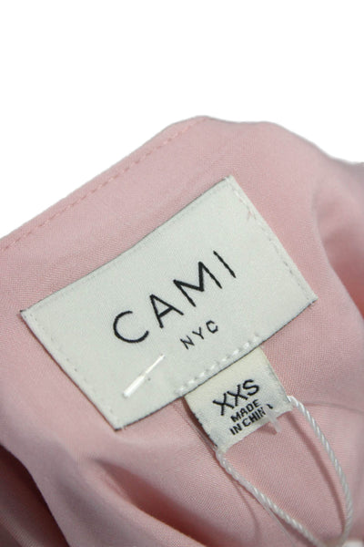 Cami NYC Women Silk V-Neck Tank Pink Size 2XS