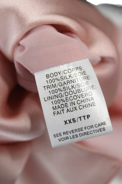 Cami NYC Women Silk V-Neck Tank Pink Size 2XS