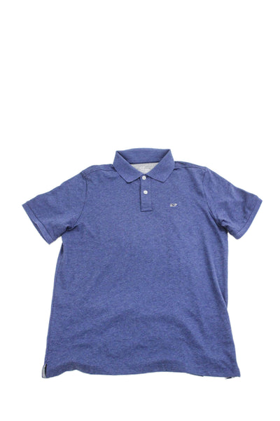 Vineyard Vines Childrens Boys Short Sleeves Polo Shirt Deep Bay Blue Size 18