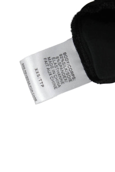 Cami NYC Women Black Silk Spandex Cargo Pants Pull On Petite Size 2XS