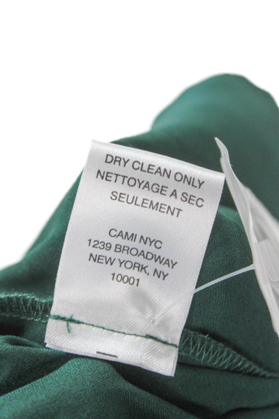 Cami NYC Womens Silk Cargo Pants Green Drawstring Petite Size 2XS