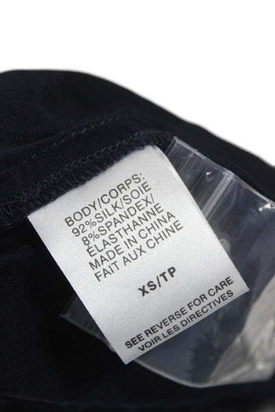 Cami NYC Womens Cargo Pants Silk Blue Drawstring Size XS