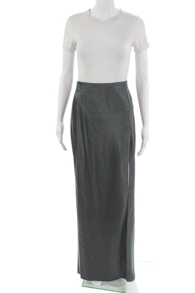 Cami NYC Women Maxi Skirt Gray Silk Spandex Long Pull On Size S