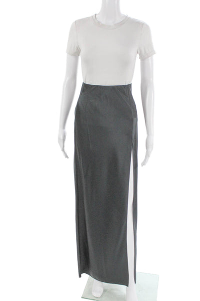 Cami NYC Women Maxi Silk Blend Gray Skirt Long Size 2XS