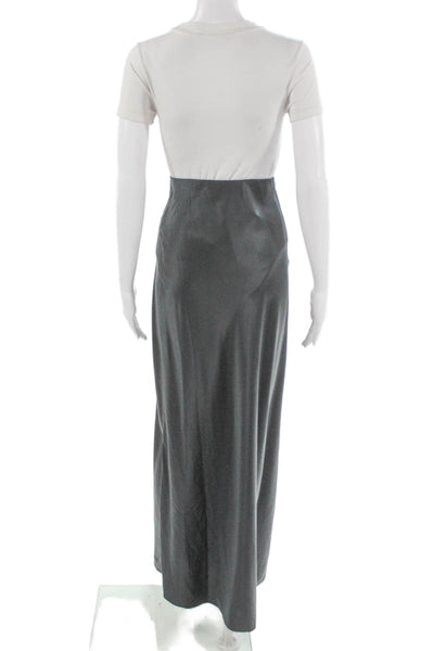 Cami NYC Women Maxi Silk Blend Gray Skirt Long Size 2XS