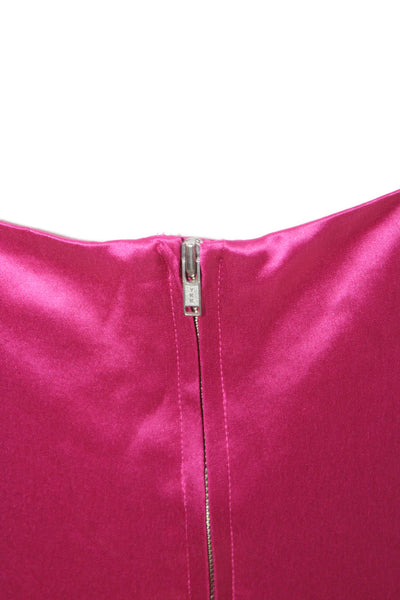 Cami NYC Women Slip Dress Pink Acetate V-Neck Zip Sleeveless Mini Size 4