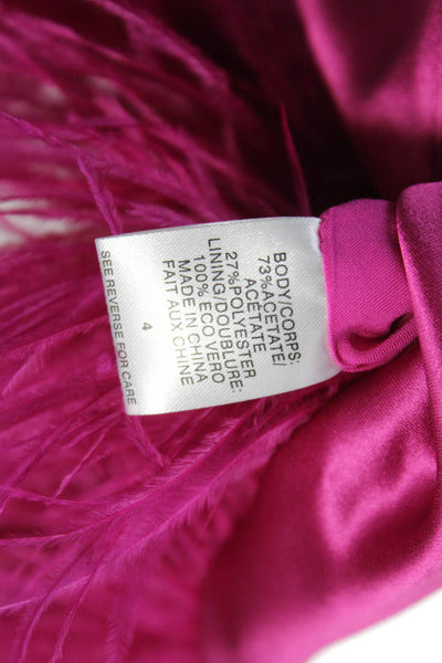 Cami NYC Women Slip Dress Pink Acetate V-Neck Zip Sleeveless Mini Size 4