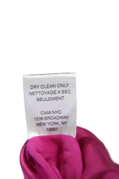 Cami NYC Women Slip Dress Pink Acetate V-Neck Zip Sleeveless Mini Size 4