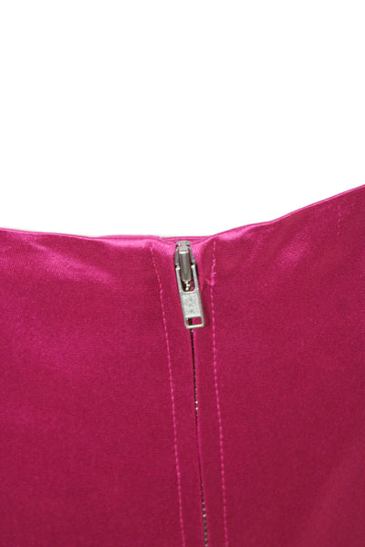 Cami NYC Womens Slip Dress Pink V Neck Mini Sleeveless Zip Acetate Size 2