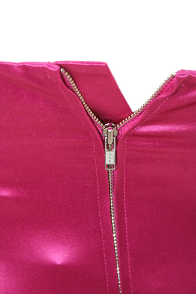 Cami NYC Women Slip Dress Pink V-Neck Acetate Zip Mini Size 00