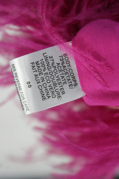 Cami NYC Women Slip Dress Pink V-Neck Acetate Zip Mini Size 00