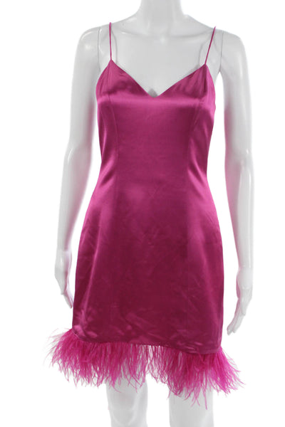 Cami NYC Womens Pink Slip Dress V-Neck Sleeveless Above Knee Acetate Size 0
