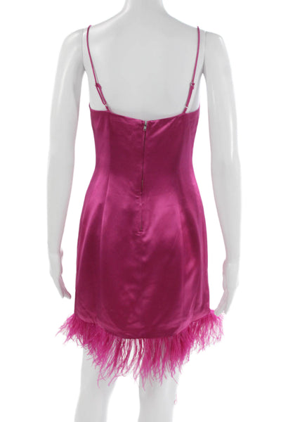 Cami NYC Womens Pink Slip Dress V-Neck Sleeveless Above Knee Acetate Size 0