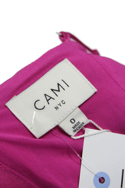 Cami NYC Womens Pink Slip Dress V-Neck Sleeveless Above Knee Acetate Size 0